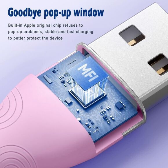 3 x 6 Feet [Apple MFi Certified] iPhone Lightning Cables USB Fast Charging - Picture 5 of 7